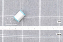 Japanese Fabric Shokunin Collection Yarn-Dyed Check Dobby - grey - 50cm