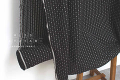 Japanese Fabric Shokunin Collection Yarn-Dyed Dot Dobby - black - 50cm
