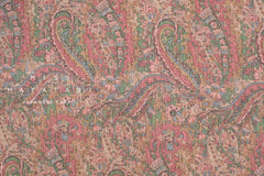 Japanese Fabric 100% Linen Paisley - A - 50cm