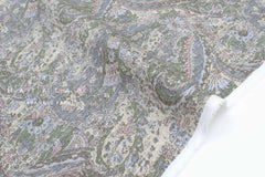 Japanese Fabric 100% Linen Paisley - D - 50cm