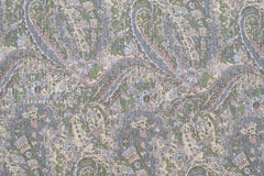 Japanese Fabric 100% Linen Paisley - D - 50cm