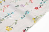 Japanese Fabric Flower Trails Linen Blend - C - 50cm