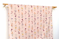 Japanese Fabric Flower Trails Linen Blend - D - 50cm