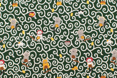 Japanese Fabric Dojou Sukui Cats - A - 50cm