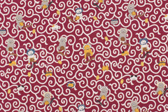 Japanese Fabric Dojou Sukui Cats - B - 50cm