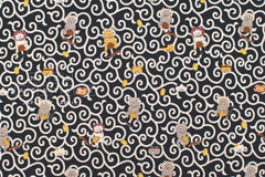 Japanese Fabric Dojou Sukui Cats - E - 50cm