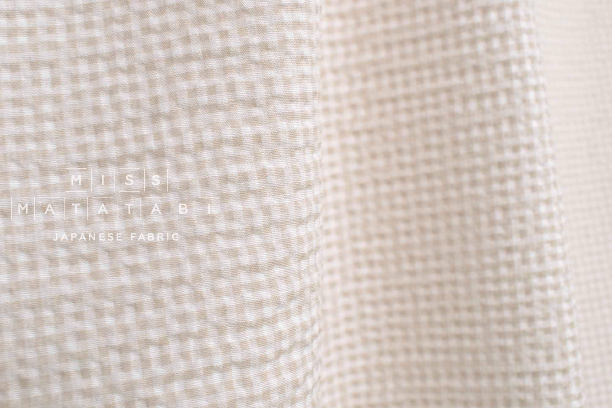 Japanese Fabric Tiny Gingham Ripple - A - 50cm