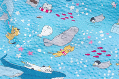 Japanese Fabric Cotton Ripple Polar Cats - B - 50cm