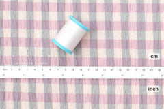 Japanese Fabric Shokunin Collection Yarn-Dyed Check - pink - 50cm