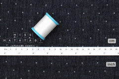 Japanese Fabric Shokunin Collection Yarn-Dyed Dobby Weave Double Gauze - black - 50cm