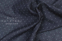 Japanese Fabric Shokunin Collection Yarn-Dyed Dobby Weave Double Gauze - black - 50cm