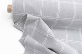Japanese Fabric Shokunin Collection Yarn-Dyed Check Dobby - grey - 50cm
