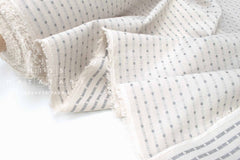 Japanese Fabric Shokunin Collection Yarn-Dyed Dot Dobby - cream - 50cm