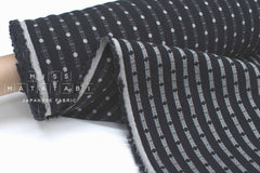 Japanese Fabric Shokunin Collection Yarn-Dyed Dot Dobby - black - 50cm