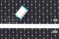 Japanese Fabric Shokunin Collection Yarn-Dyed Dot Dobby - black - 50cm