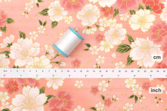 Japanese Fabric Sakura in Bloom Slub Cotton - pink - 50cm