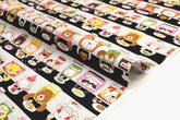 Japanese Fabric Kokka Pantry Pets - black - 50cm