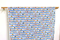 Japanese Fabric Kokka Pantry Pets - blue - 50cm