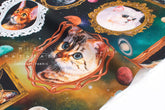 Japanese Fabric Cosmic Cats - 50cm