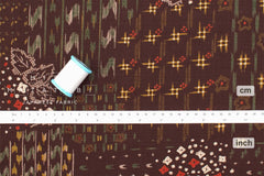 Japanese Fabric Floating Flower Kasuri - brown - 50cm