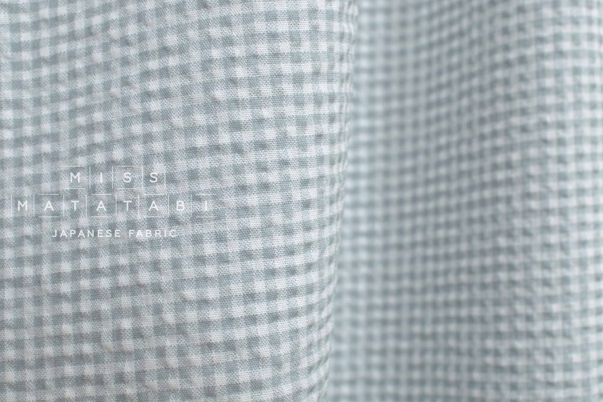 Japanese Fabric Tiny Gingham Ripple - F - 50cm