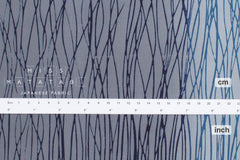 Shokunin Collection Hand-printed Chusen Japanese Yukata Fabric - motsuresuji - grey, blue - 50cm
