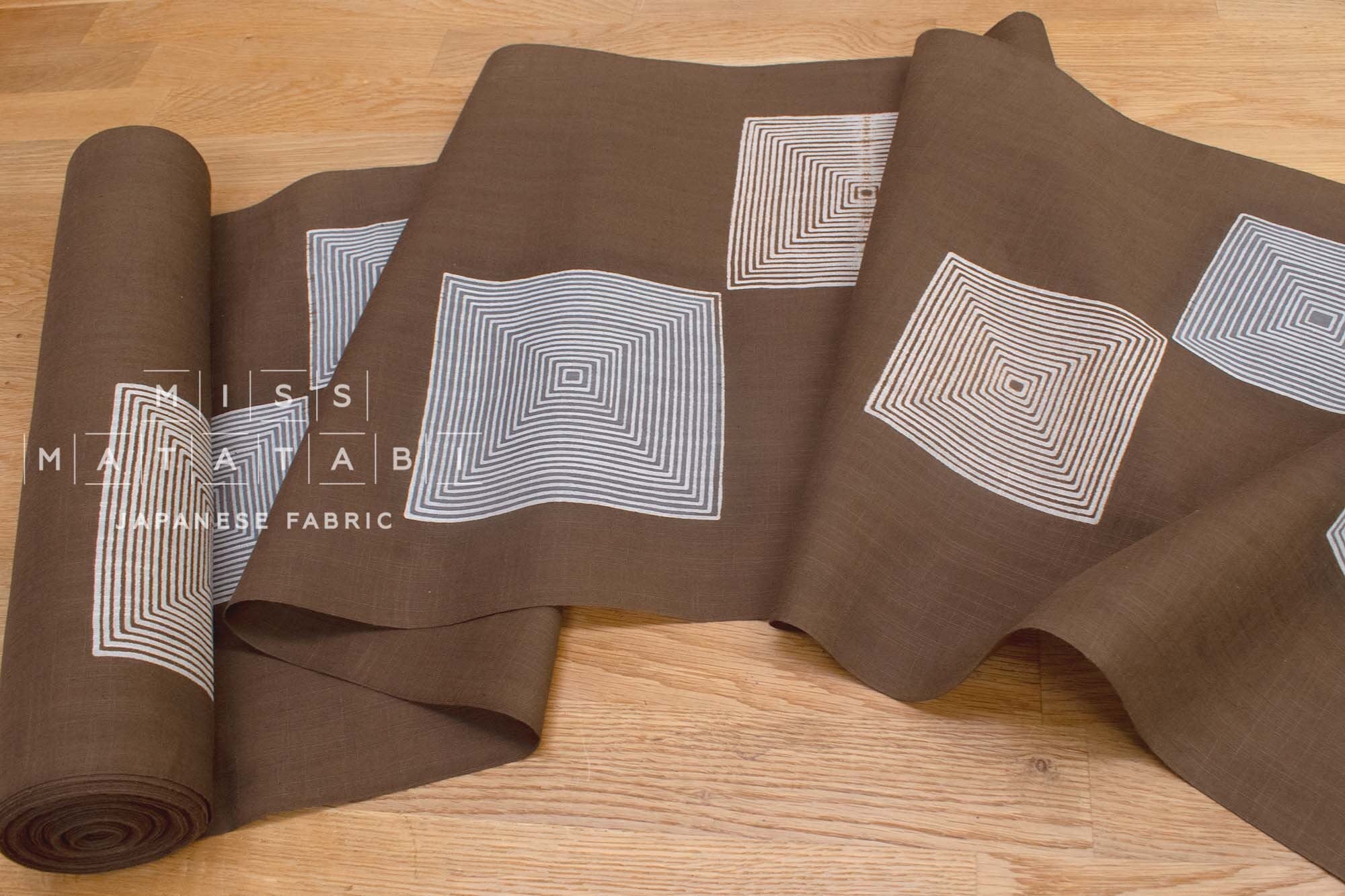 Shokunin Collection Hand-printed Chusen Japanese Yukata Fabric - Kasane Masu - 50cm