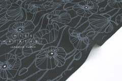 Japanese Fabric Monotone Poppies - E - 50cm