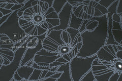 Japanese Fabric Monotone Poppies - E - 50cm