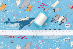 Japanese Fabric Cotton Ripple Polar Cats - B - 50cm