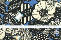 Japanese Fabric Cotton Ripple Wild Floral - C - 50cm