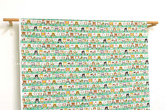 Japanese Fabric Kokka Pantry Pets - green - 50cm