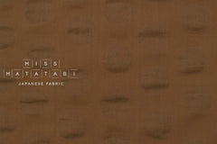 Japanese Fabric Cotton Linen Ripple Dots - roasted tea - 50cm
