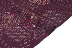 Japanese Fabric Floating Flower Kasuri - purple berry - 50cm