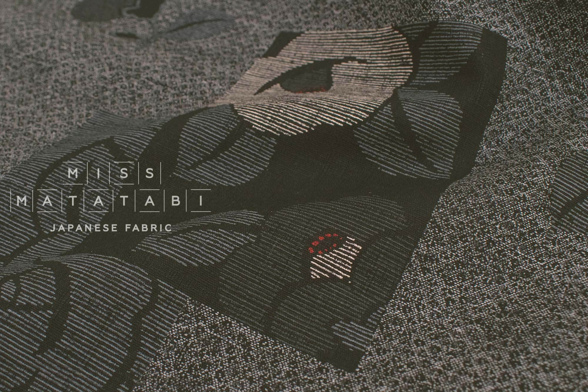 Japanese Fabric Tsubaki Monyo - D - 50cm