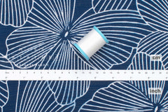 Shokunin Collection Hand-printed Chusen Japanese Yukata Fabric - Cho Rurikon - 50cm