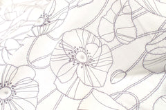 Japanese Fabric Monotone Poppies - B - 50cm