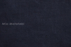 起毛リネン 100% - ネイビー ブルー