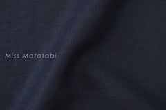 起毛リネン 100% - ネイビー ブルー