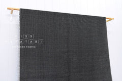 Japanese Fabric - yarn dyed woven dots jacquard - black, latte - 50cm