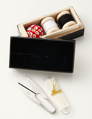 Japanese Hiro Small Sewing Box Kanazawa Urushi Lacquer - black