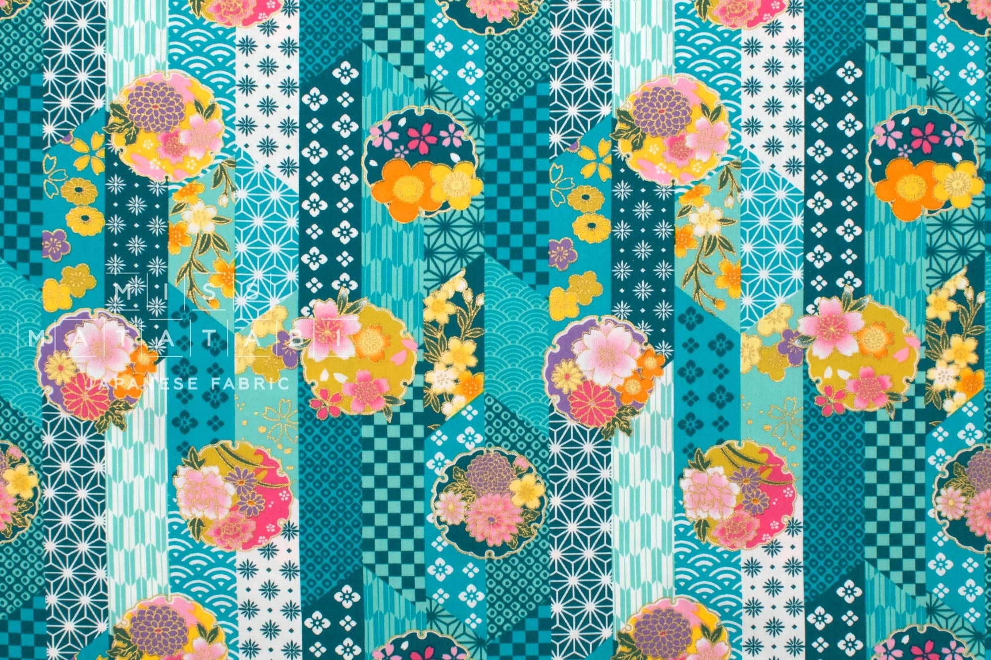 Japanese Fabric Spring Wagara III - B - 50cm