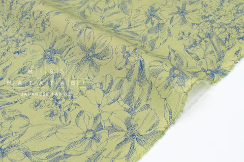 DEADSTOCK Japanese Fabric Hatake Flowers - B - 50cm