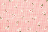 Japanese Fabric Daisy Grid - pink - 50cm
