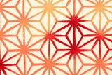Japanese Fabric Ombre Asanohana - red, orange - 50cm