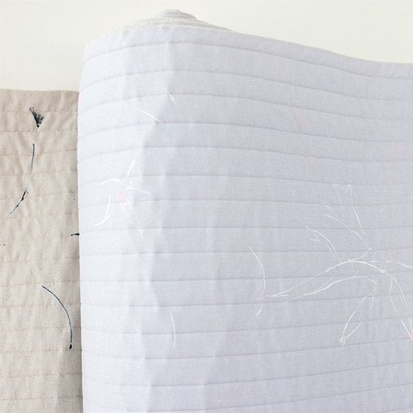 nani IRO Kokka Japanese Fabric GUNSEI Quilted Linen Blend - A - 50cm