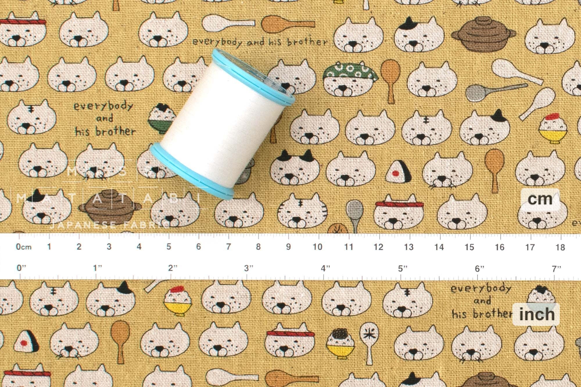 Japanese Fabric Everybody And His Brother Cats - D - 50cm