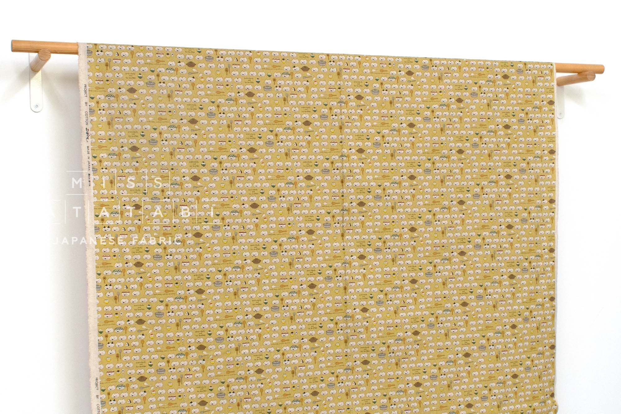 Japanese Fabric Everybody And His Brother Cats - D - 50cm