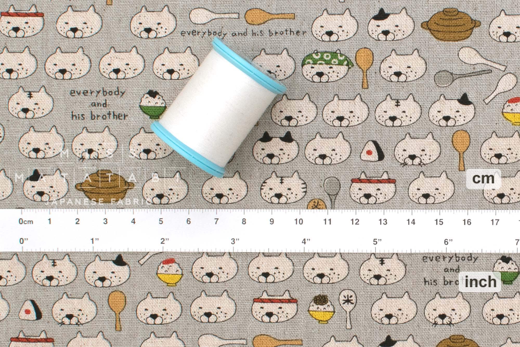 Japanese Fabric Everybody And His Brother Cats - E - 50cm