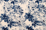 Japanese Fabric Iris - blue - 50cm